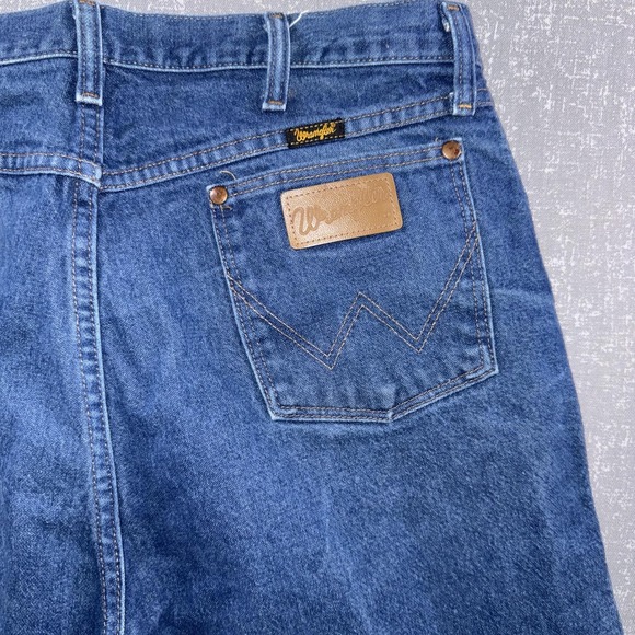 Wrangler 13MWZ Jeans Mens 36x36 Blue Denim Cowboy Cut Western Straight Leg - Picture 11 of 11